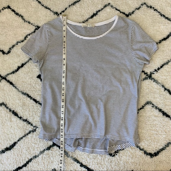 ✨5 FOR $25✨  Zara Black and white stripe short sleeve tee shirt - Picture 3 of 7